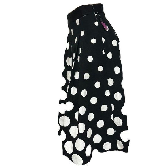 WHITE HOUSE BLACK MARKET Women A-Line Skirt Ankle Lenght Polka Dot Size 4 #1116 - Picture 3 of 16